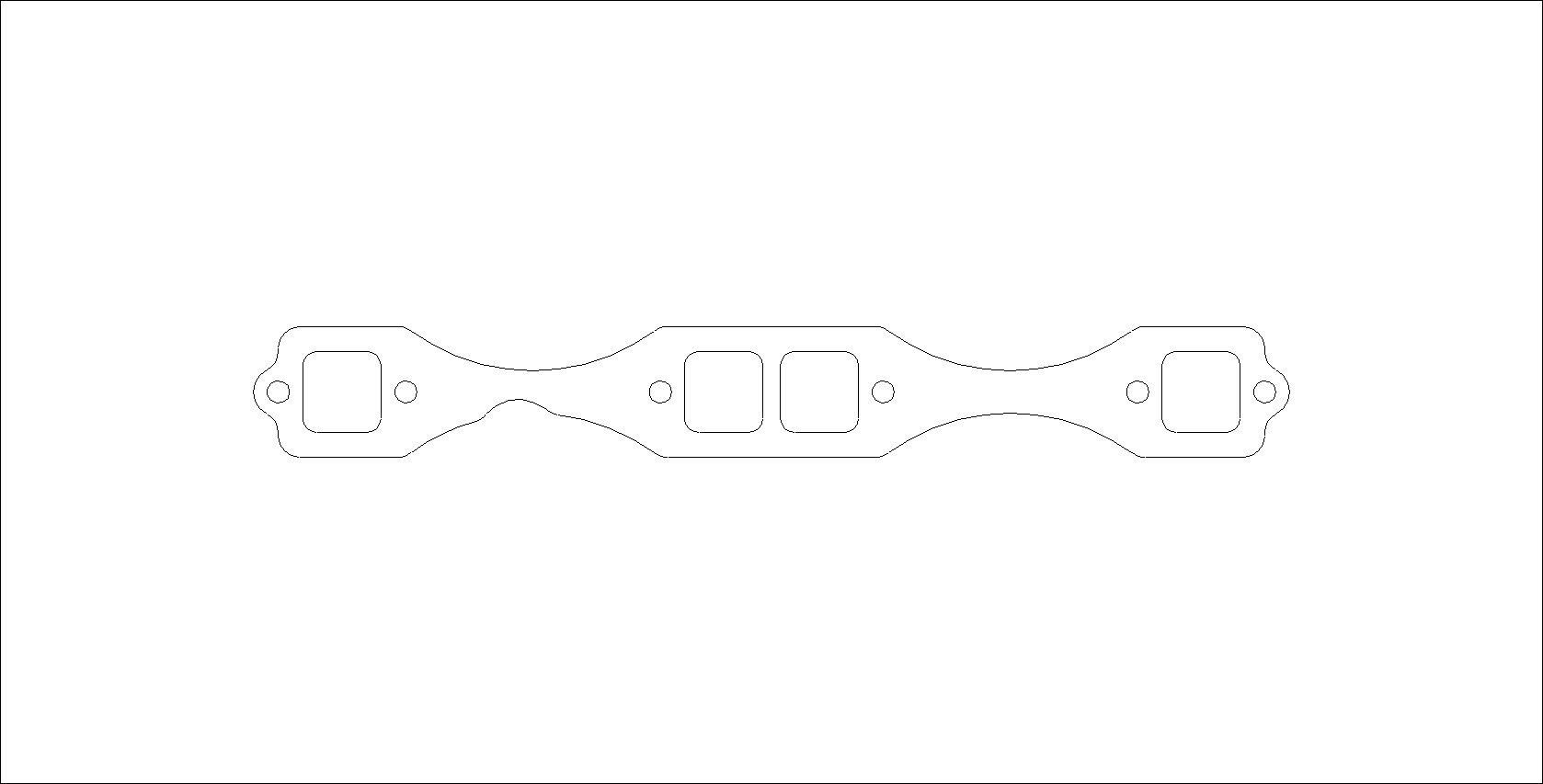DXF File Small Block Chevrolet Header Flange Etsy