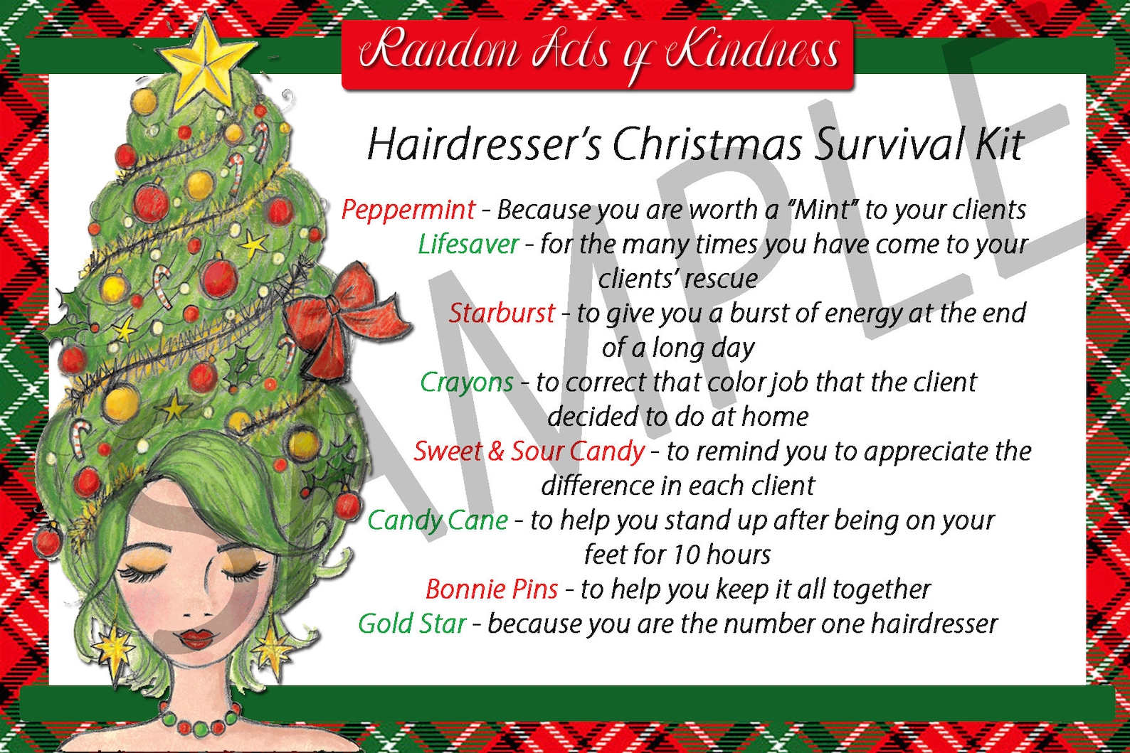 Hairdressers Christmas Survival Kit Etsy