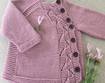 Knitting pattern, baby cardigan