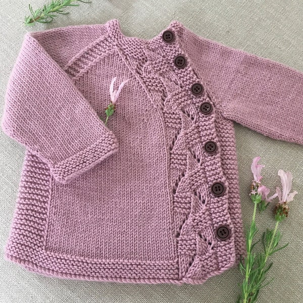 Knitting pattern, baby cardigan