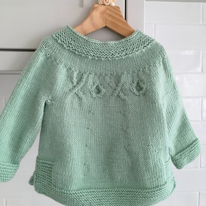 KNITTING PATTERN, Baby Sweater, Sweater Pattern