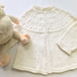 Baby Cardigan KNITTING PATTERN, matinee jacket, Baby Sweater