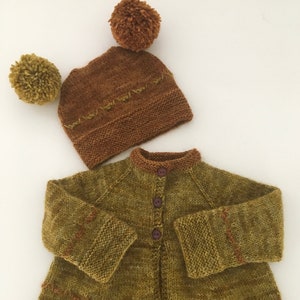 Baby Cardigan KNITTING PATTERN, Baby Hat Knitting Pattern, Baby Sweater