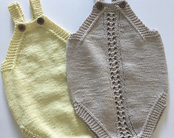 Baby Romper KNITTING PATTERN, PDF download - English only