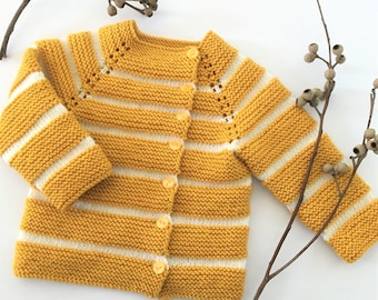 Knitting Pattern, Top down cardigan, Baby Knit