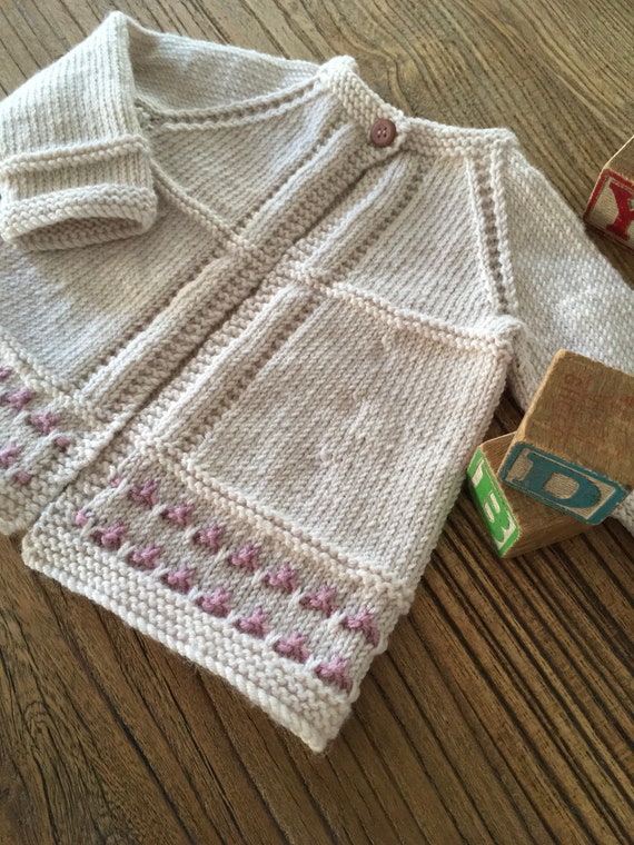 Baby Cardigan Knitting Pattern - Etsy Australia