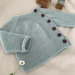 Strickanleitung, Baby Strickjacke, pdf Strickanleitung - Englisch