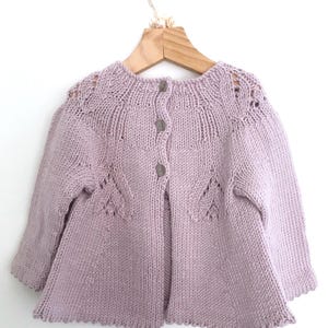 Knitting Pattern, Baby Cardigan, Top Down Sweater