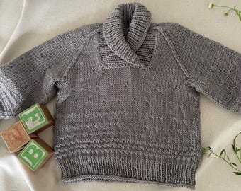 Babytrui BREIPATROON, gebreide trui - alleen in het Engels