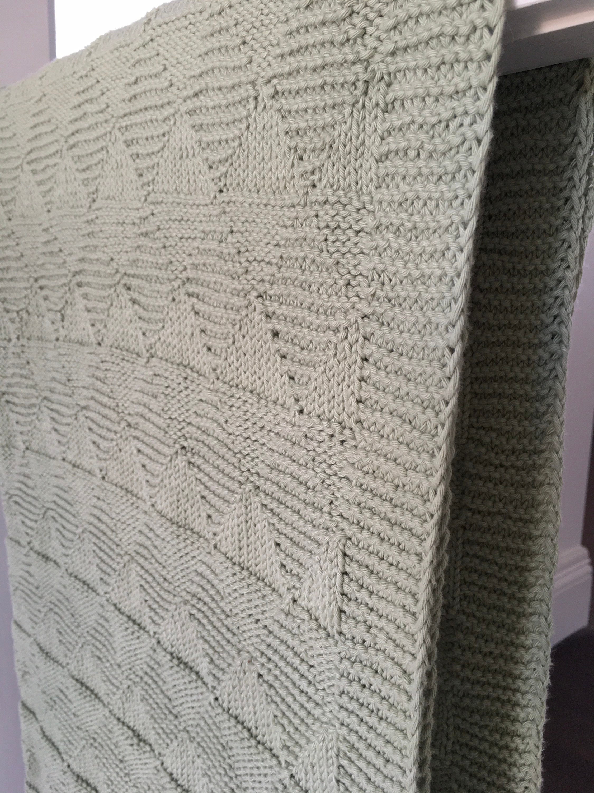 Baby Blanket Knitting Pattern Reversible Blanket Easy - Etsy