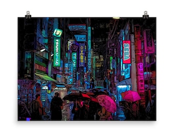 Bladerunner Akihabara Gaming Wall Art - Cyberpunk Tokyo Neon Photography Print