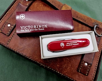 Victorinox Standard vintage con scudo Elinox 91 mm, attrezzo svizzero, pubblicità svizzera, Federazione svizzera di pallamano, raro