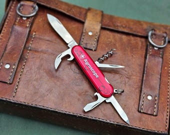 Herramienta Wenger Commander Red Jelly Vintage del ejército suizo retirado, modelo de 85 mm