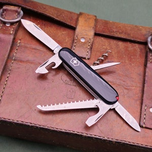 Vintage Elinox Victorinox Camper Retired Model 91 mm Swiss Army Tool with Modern Scales
