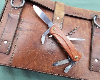 Wenger EKA Wood Collection 02 Commander Vintage Discontinued 85 mm Swiss Army Tool Rare find