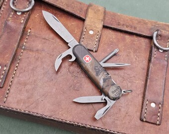 Wenger Camo Highlander Retired Vintage 85 mm Swiss Army Tool Rare