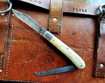 1900s 3face Matterhorn Wenger Very Early Antique Swiss Army Farmers Tool Extremely rare stamp