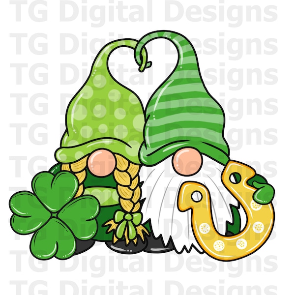 St Patricks Day Gnome PNG File Gnomes Lucky Shamrock Clover Shirt Designs Sublimation St Paddys Day Clipart Digital Download