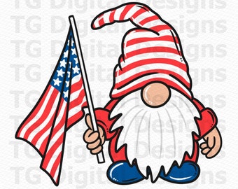 Patriotic PNG, Patriotic Gnome, Patriotic Flag PNG, USA, Patriotic Shirt Design, Patriotic Sublimation, Independence Day, Patriotic Download