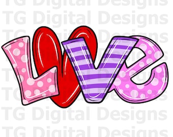 Valentine Love PNG Designs For Sublimation, Love Letters, Love Valentine PNG File For Printing, Valentines Day PNG Download