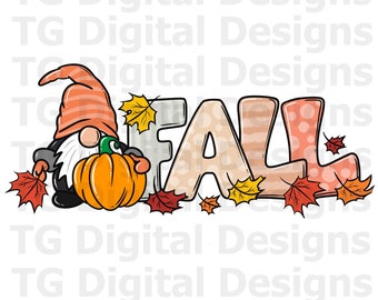 Fall PNG, Fall Gnome PNG, Fall Sublimation, Fall Design, Fall Clipart, Shirt Design, Gnomes Fall, Fall Digital Download, Fall File