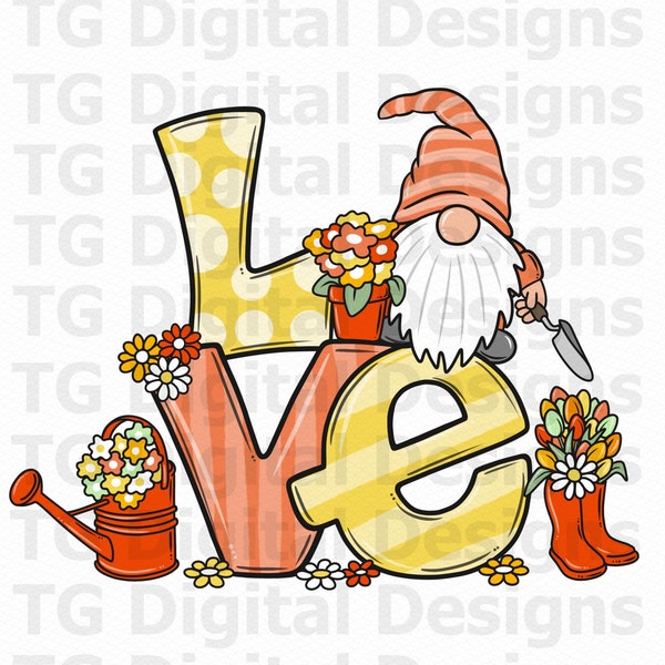 Summer PNG, Spring PNG, Fall Gnome, Spring Gnome PNG, Summer Sublimation, Flower Gnome, Gnomes Shirt Design, Spring Printable, Summer File
