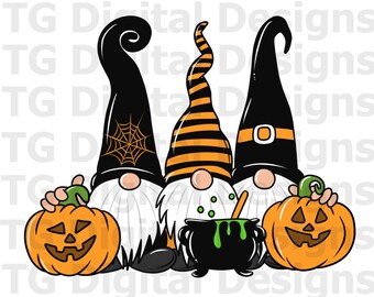 Halloween PNG, Halloween Gnomes PNG, Halloween Shirt Design, Halloween Gnome Clipart, Halloween Sublimation, Cute Halloween, file di Halloween