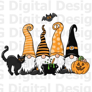 Halloween PNG, Halloween Gnomes PNG, Halloween Clipart, Sublimation Design, Gnome, Halloween Designs, Digital File, Download
