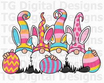 Easter Bunny Gnomes PNG, Easter Gnome With Eggs, Shirt Sublimation Design, Easter PNG, Easter Sublimation Design, Digital Download File
