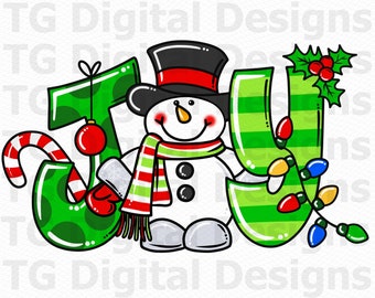 Christmas Snowman PNG, Christmas Joy PNG, Christmas Sublimation, Christmas Tshirt PNG, Christmas Design, Christmas Lights, Digital Download