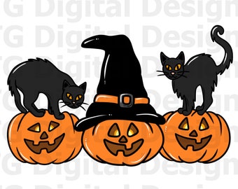 Halloween PNG, Halloween Kürbisse PNG, Halloween Sublimation, Halloween PNG-Datei, Halloween-Katzen, Halloween-Designs, Halloween druckbare
