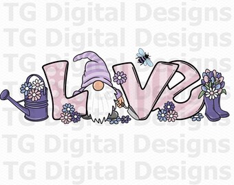 Gardening PNG, Spring PNG, Lavender PNG, Flowers, Gnome, Mother's Day, Summer, Shirt Design, Spring Gardener, Sublimation Design