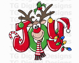 PNG di Natale, PNG di renne di Natale, Gioia natalizia, Design di ornamenti natalizi con sublimazione natalizia, PNG di magliette di Natale, File di Natale