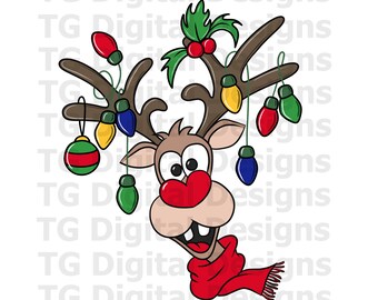 Christmas PNG, Christmas Reindeer PNG, Reindeer Sublimation, Christmas Shirt Design, Christmas Printable, Christmas Download, Reindeer File