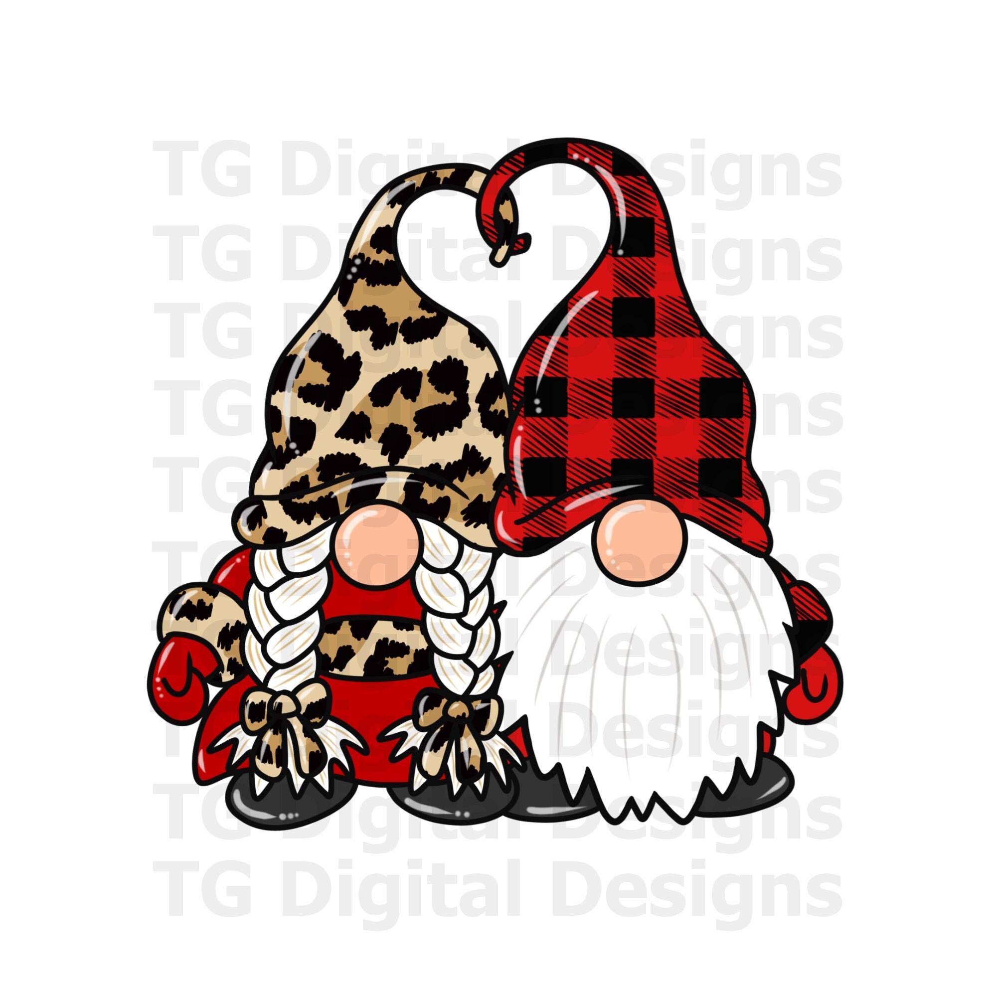 Valentine Gnomes PNG Files Sublimation Valentines Day - Etsy