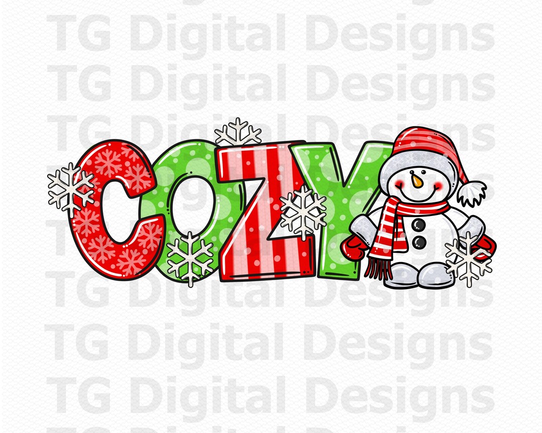 Cozy Season PNG, Snowman PNG, Christmas Design, Winter PNG, Freezing ...