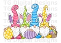 Easter Gnomes Bunny PNG Easter Gnome Bunny Shirt Design Easter PNG Sublimation Easter Digital Download File
