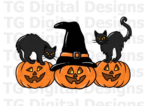 Halloween PNG, Halloween Pumpkins PNG, Halloween Sublimation, Halloween PNG File, Halloween Cats, Halloween Designs, Halloween Printable