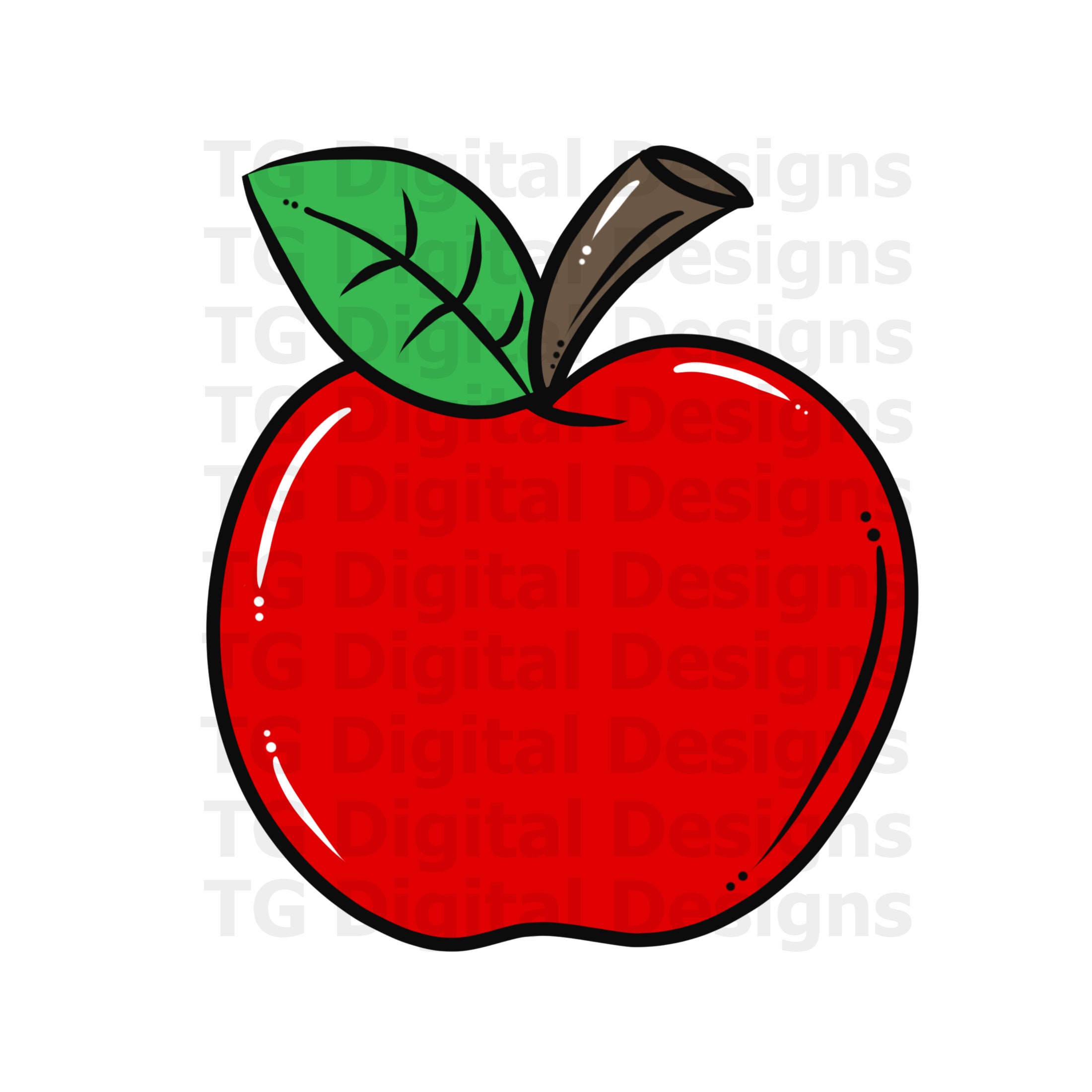 Red Apple PNG, Teacher PNG, School PNG, Apple Clipart, Back to School,  Apple Design, Teacher Shirt, Printable, Digital Download, File 