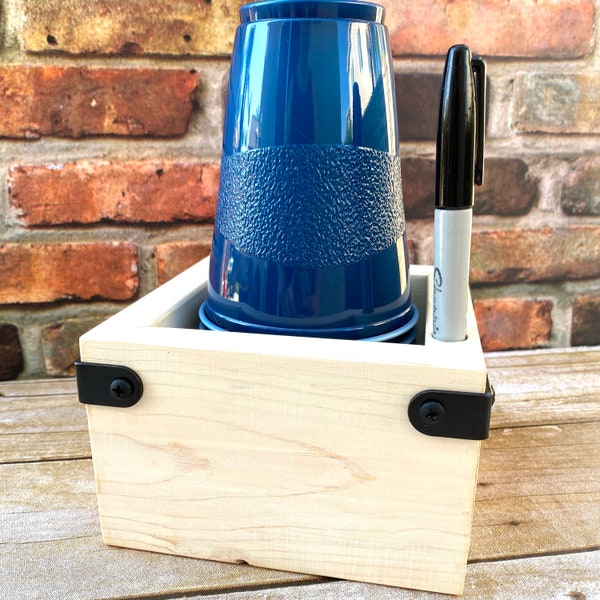 Wood Solo Cup Holder Etsy