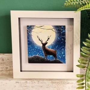 stag wall art deer framed wall art housewarming gift birthday gift home décor framed picture deer picture stag animal picture stag wall art