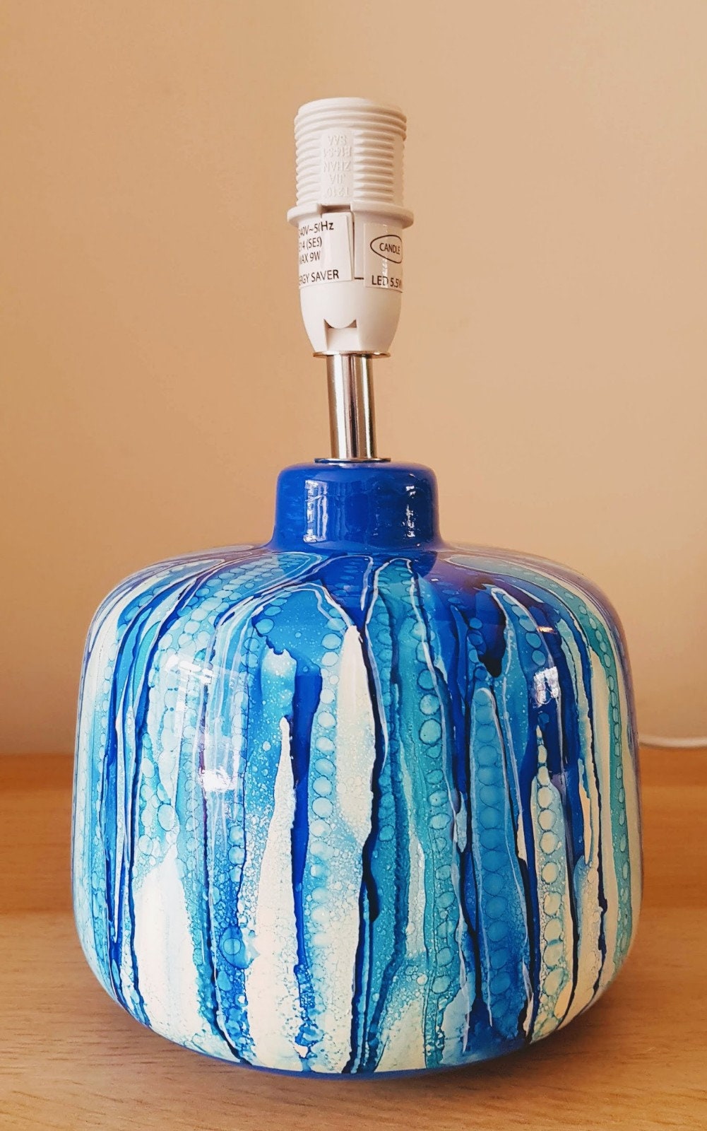 Hand painted table lamp ceramic table lamp home décor Etsy