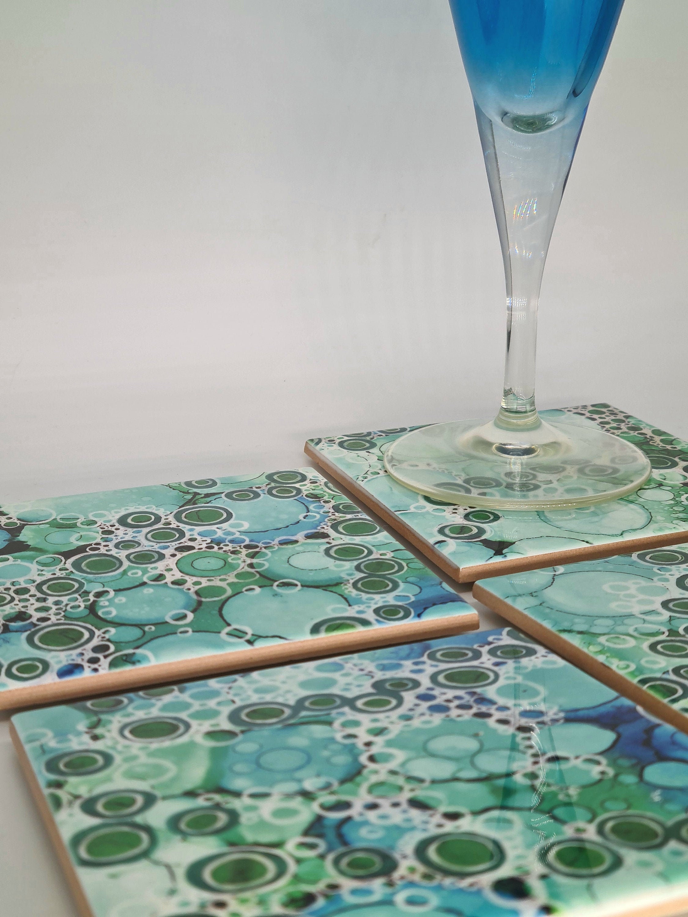 Set de 4 sous-verres en céramique Diva