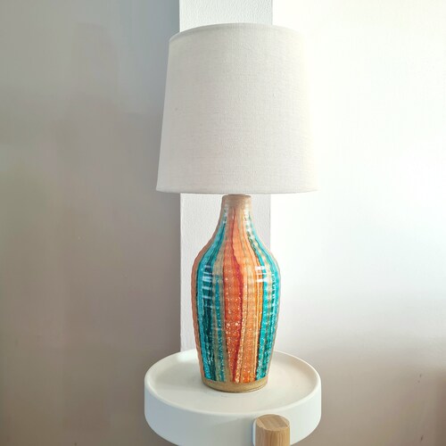 Hand Painted Table Lamp Ceramic Table Lamp Home Décor Etsy