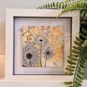 Dandelion Mini Framed Art: Ochre Spring Home Decor