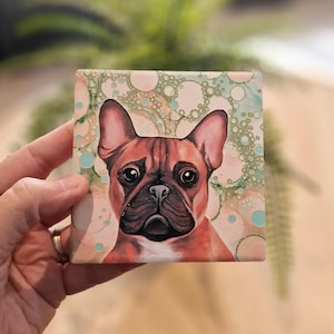 French bulldog dog coaster bulldog dog coaster French bulldog gift lover coaster, frenchie dog lover coaster