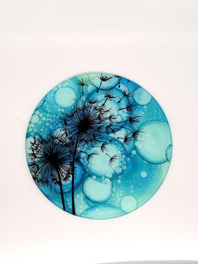 Circular Glass Cutting Board Trivet Pot Stand Tempered Etsy