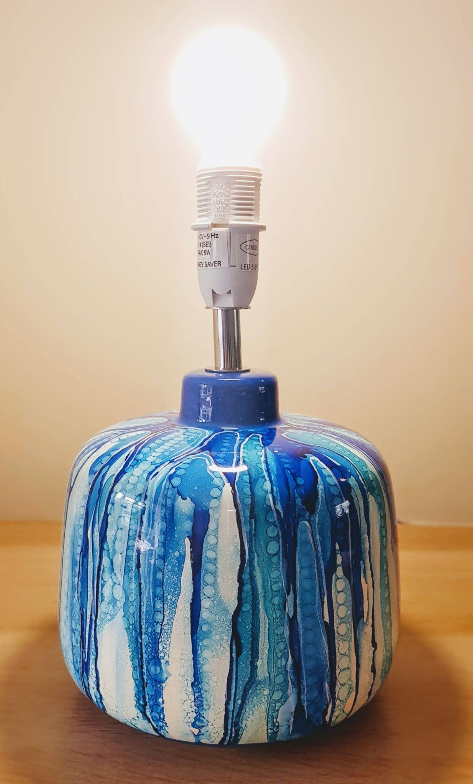 Hand painted table lamp ceramic table lamp home décor Etsy