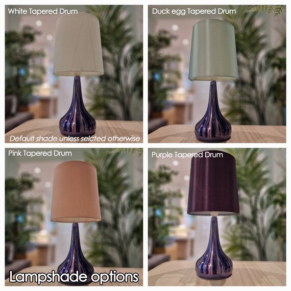 Lampada touch dipinta a mano, lampada da tavolo touch, arredamento per la  casa, dimmerabile, regalo di inaugurazione della casa, regalo per la casa,  unico, viola, viola scuro -  Italia