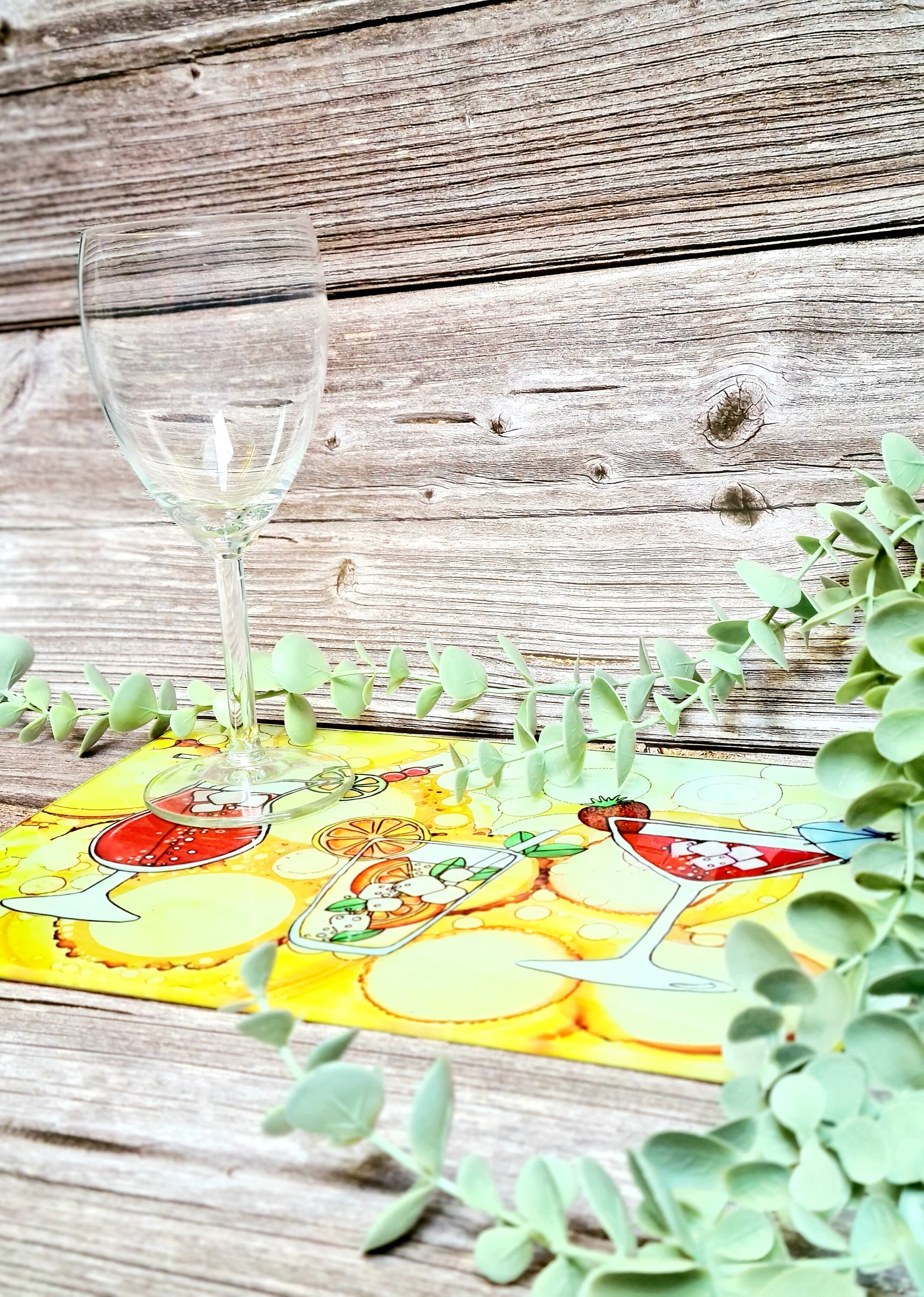 Cocktails Tempered Glass Chopping Board Glass Placemats Etsy Australia